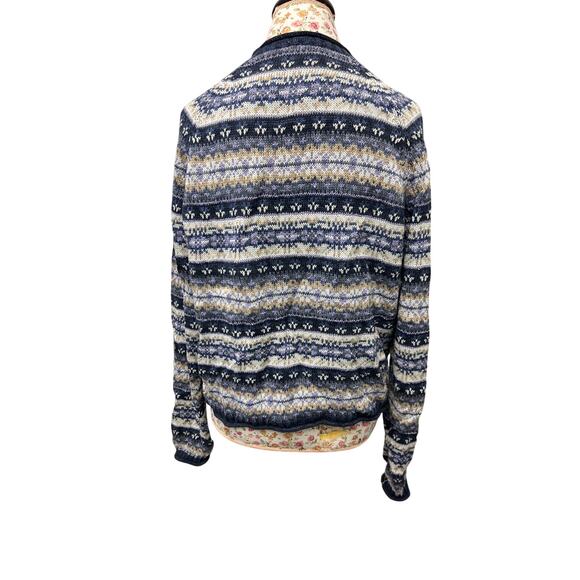 ✨ VTG Massimo Bandelli Vintage Sweater XL Fair Isle Knit Ramie Cotton Hong Kong - Picture 3 of 5